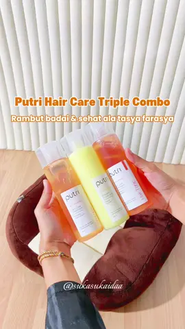 Combo hair care🫶🏻 #putrihairtonic #haircare #solusirambutrontok #shampoo #conditioner 