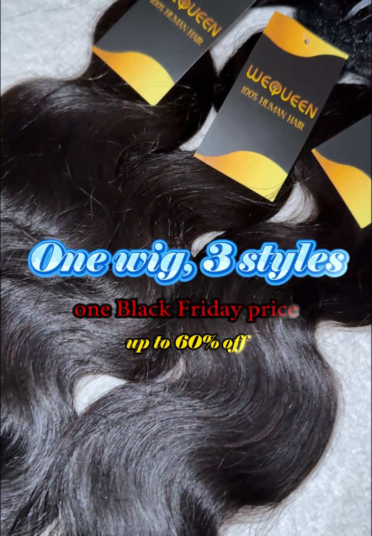😍✨⭐Black Friday · 3 Signature Looks⚡⭐ Deep Middle Part | Deep Side Part | Ultra Sleek Straight #BODY WAVE #StyleandSparkle #TikTokShopBlackFriday #TikTokShopCyberMonday#WEQUEEN 