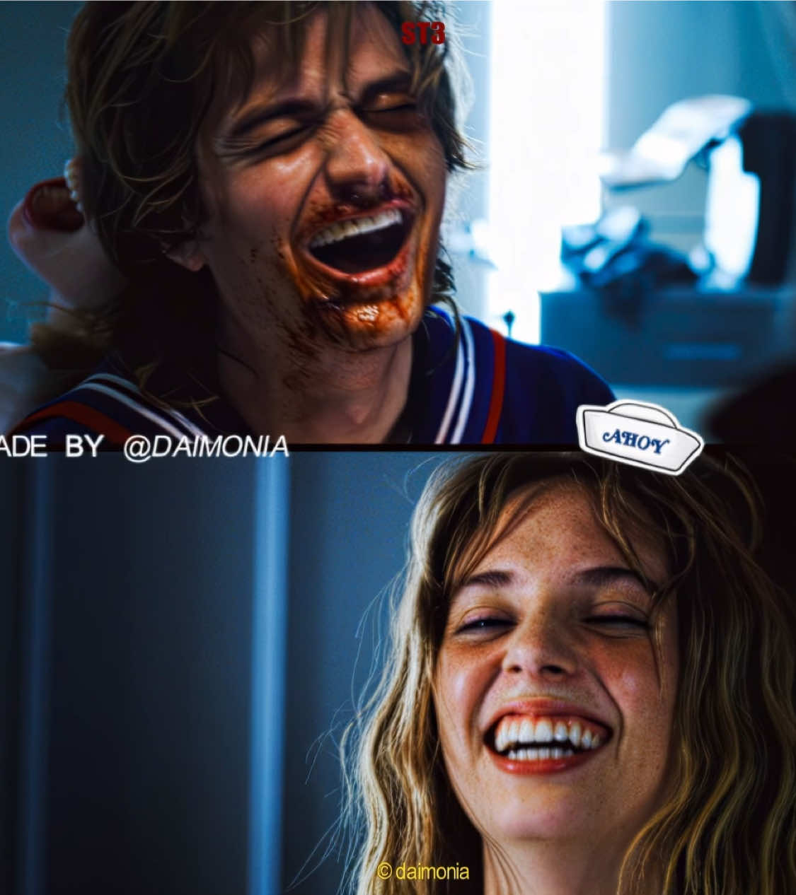 MY FAVS ARE BACK IN LESS THAN A WEEK!! ib: @k @nat𐙚 @movo ✱  (obviously not a ship edit) #strangerthings #strangerthingsedit #robinbuckley #steveharrington #daimonia 