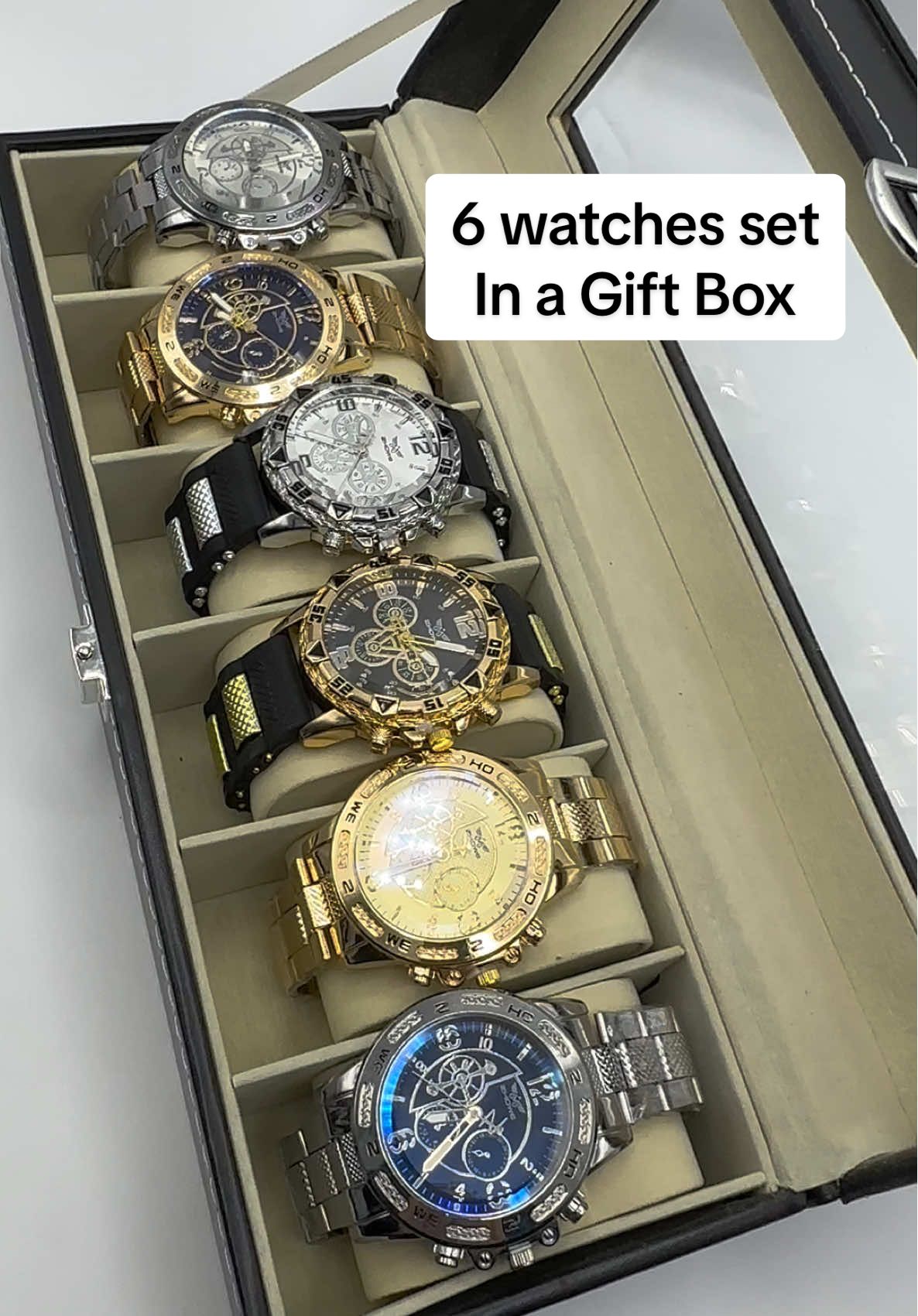 6 Men Watches in a Box great gift #foryou #watches #fyp #viral #spotlight 