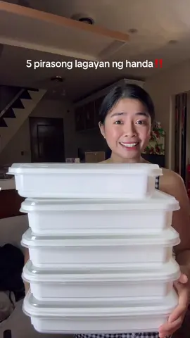 Bale 5 pieces na ang marereceived sa isang checkout. #foodtray #partytray #lagayanngulam #tupperware 