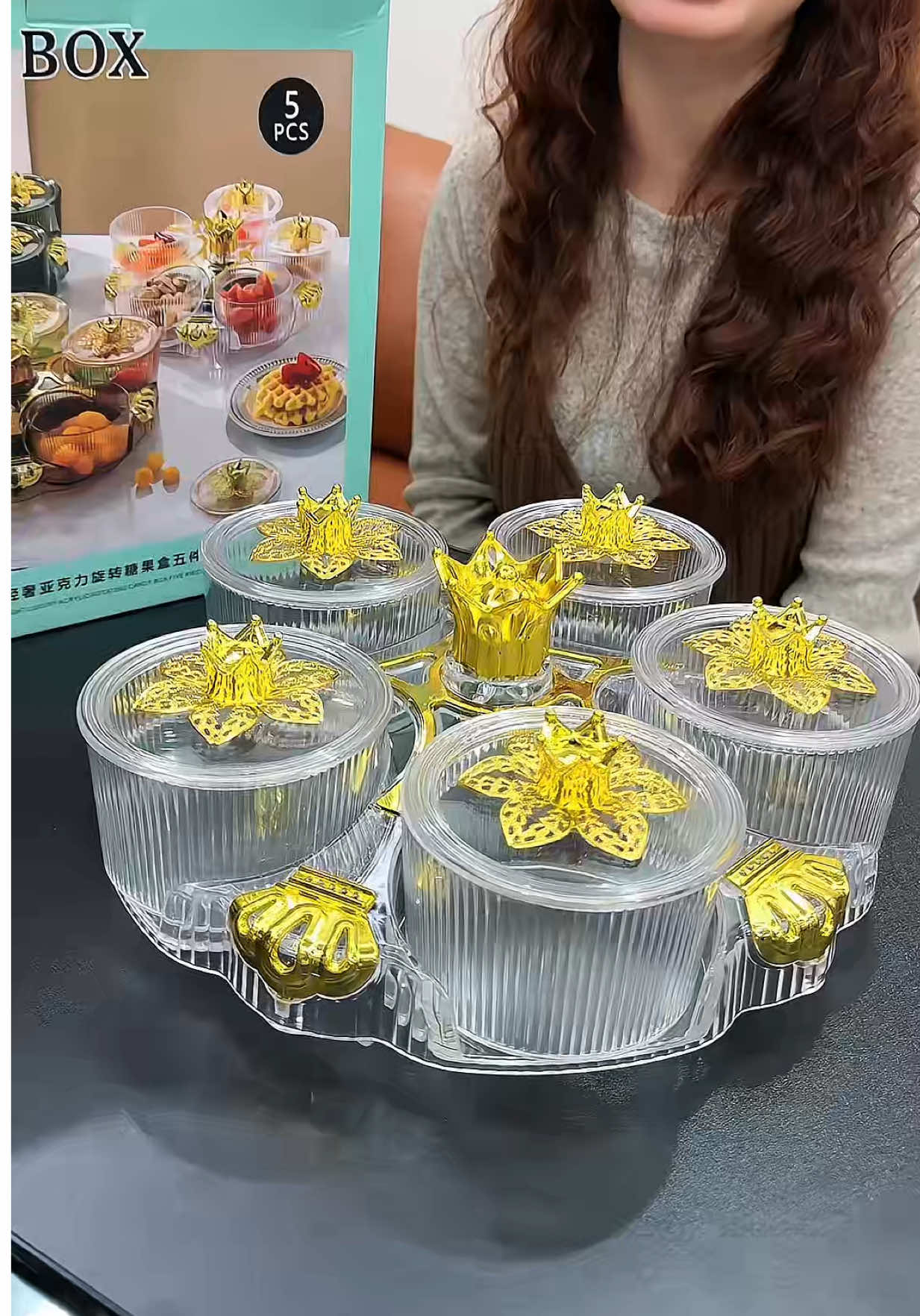 Khay Đựng Mứt Tết 5 Hũ Chất Liệu Cao Cấp #xuhuong #khaydungbanhkeo #khaydungmuttet #huyenhomhinh365 