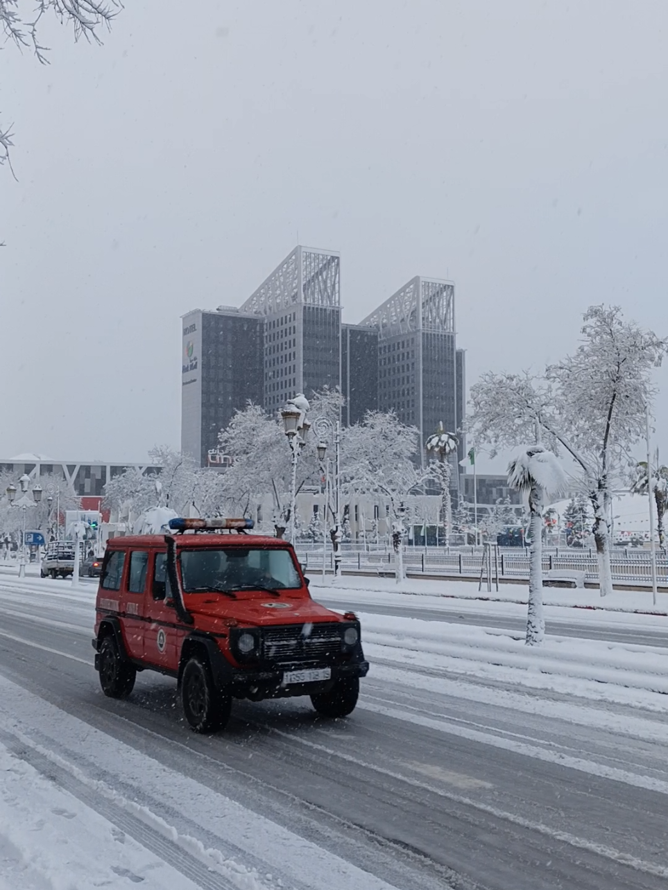 Sétif City under snow ❄️🌨️  #algeria #up #سطيف_العالي_ٱخاالي #setif #سطيف 