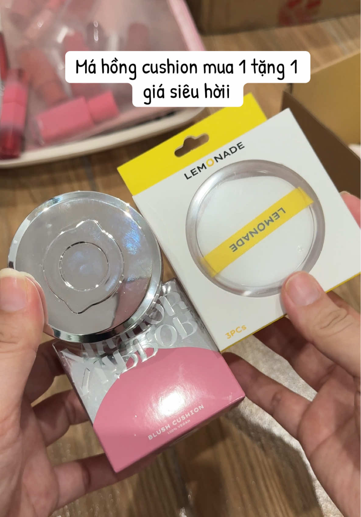 Cushion má hồng đang sà lé #mahongkemlemonade #mahong #makeup #lemonade #xuhuong 