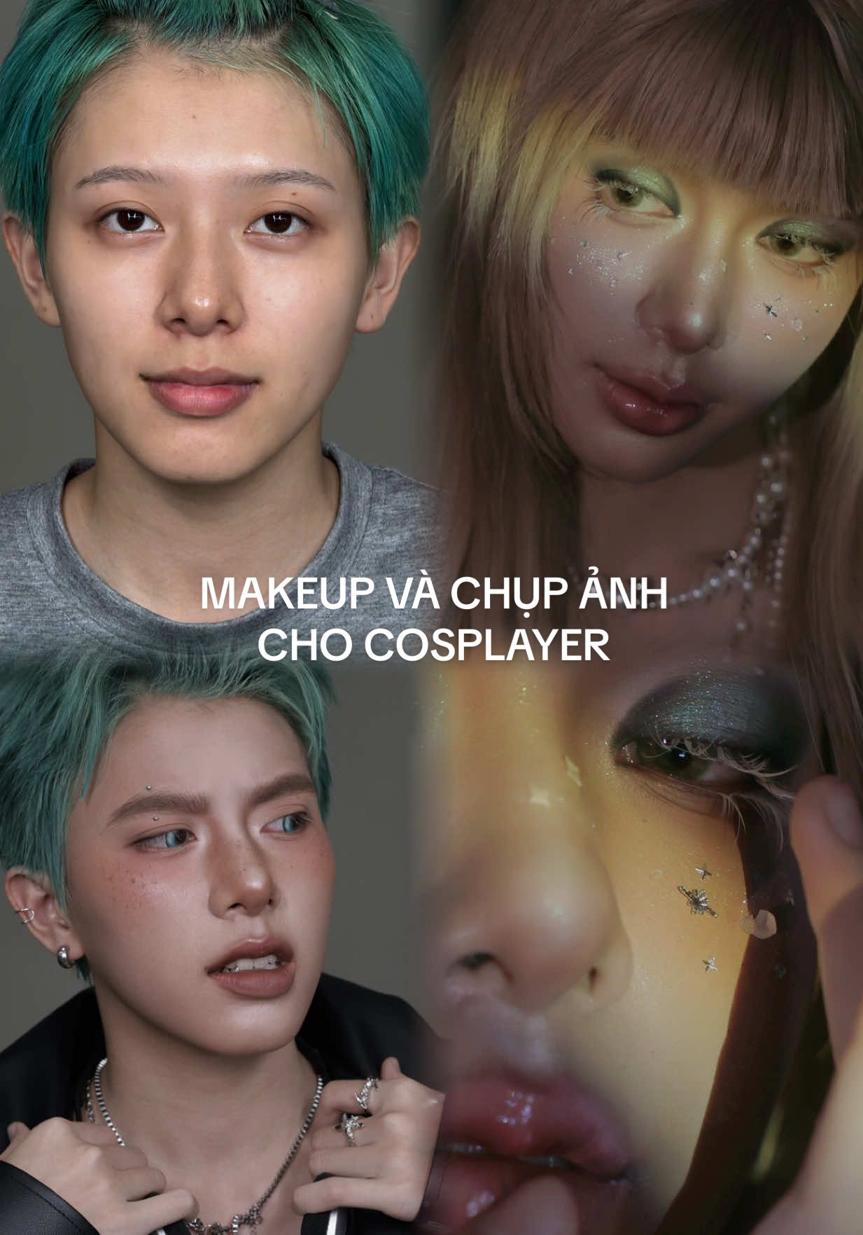 lần đầu makeup cho 1 bạn cosplayer có vẻ đẹp phi giới tính #foxie #foxiemakeup #beautybyfoxie #fyp 