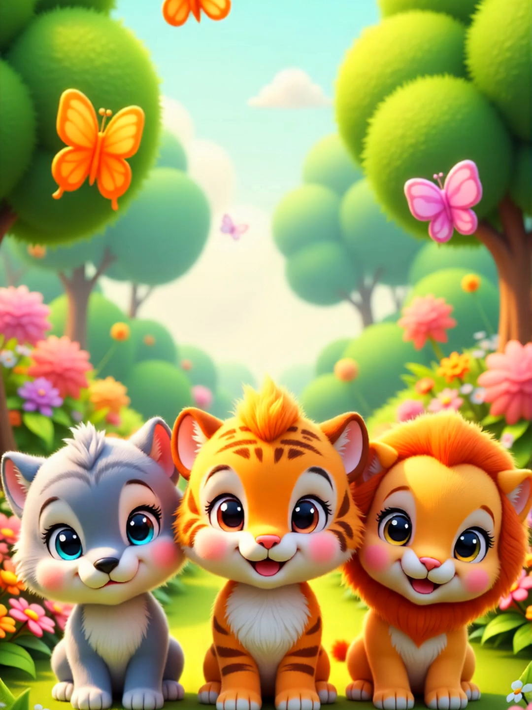 Cute Animals Wolf Tiger Lion #kidsoftiktok #kidscartoon #criança #childrensongs #forkids #infantil #cancionesinfantiles #dog #cachoro #caramelo