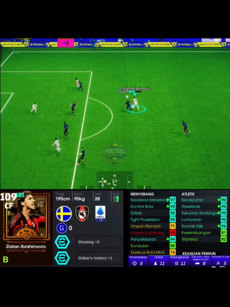 Racikan Zlatan Ibrahimovic tergacor 🔥 #efootball #efootballmobile #tiktokgaming #gameplay #foryoupage 