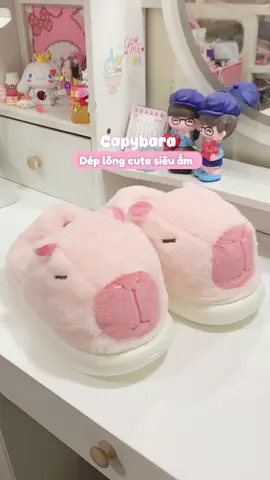 Dép lông capybara cute xĩu 🐽✨🐰#depxinh #capybara #deplong #xuhuong #foryou 