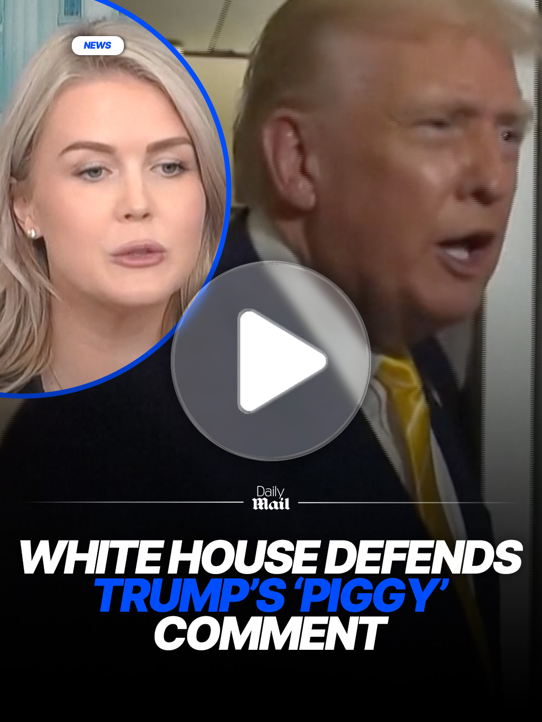 Donald Trump told a female reporter to be 'quiet, piggy' for asking about the release of the Jeffrey Epstein files. A White House official defended the President's insult and said: 'This reporter behaved in an inappropriate and unprofessional way towards her colleagues on the plane. If you're going to give it, you have to be able to take.' Find out more at DailyMail #news #world #usa #trump