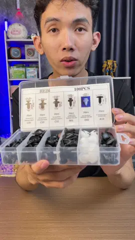 100 Vít Nở Xe Hơi HE26 Chốt Nở