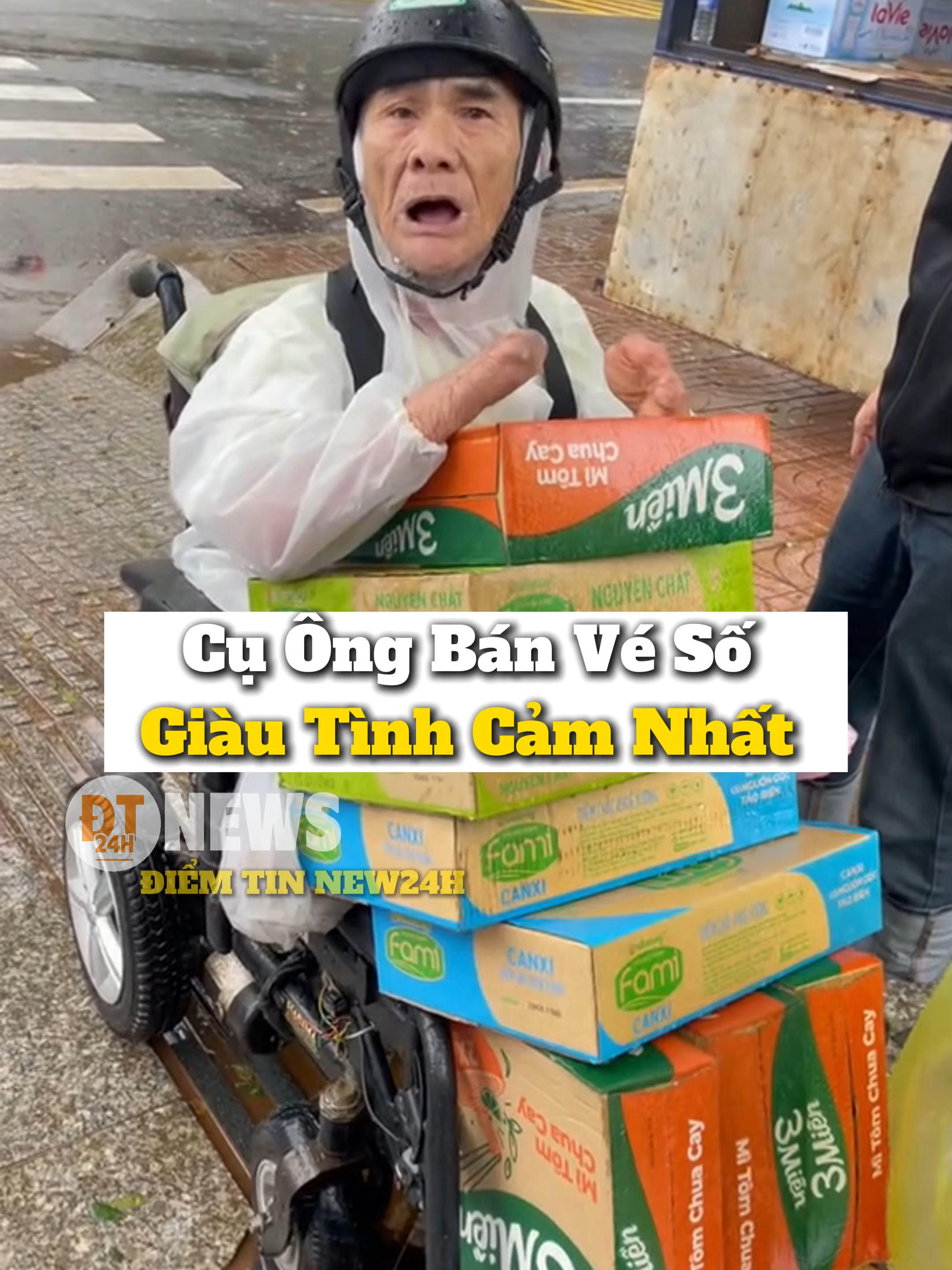 Cụ Ông bán vé số giàu tình cảm nhất Đắk Lắk #diemtinnew24h #hanhphuc #yeuthuong #mualu #vietnam
