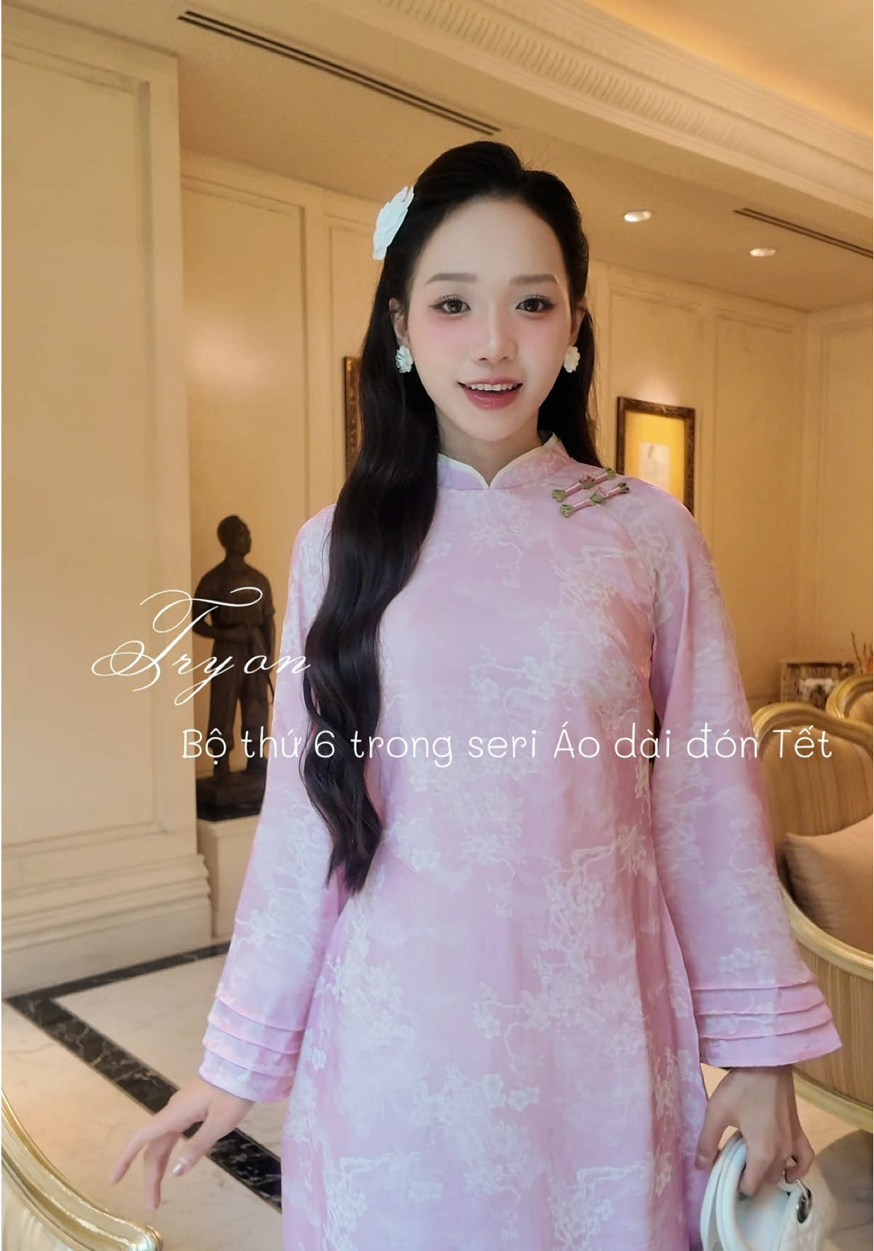 Bộ t6/100 bộ áo dài đón Tết 🧧🪭 #reviewthoitrang #reviewaodai #aodaivietnam #aodaitet 