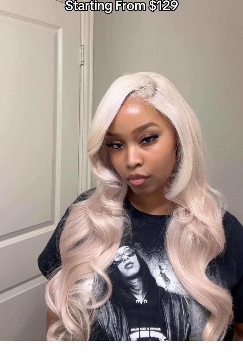 Platinum blonde wig from @Hotstarhair I Use code 