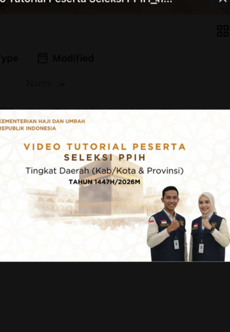Untuk masyarakat yang ingin mendaftar seleksi Petugas Penyelenggara Ibadah Haji (PPIH) tahun 1447H/2026M, simak video tutorial berikut yaa!