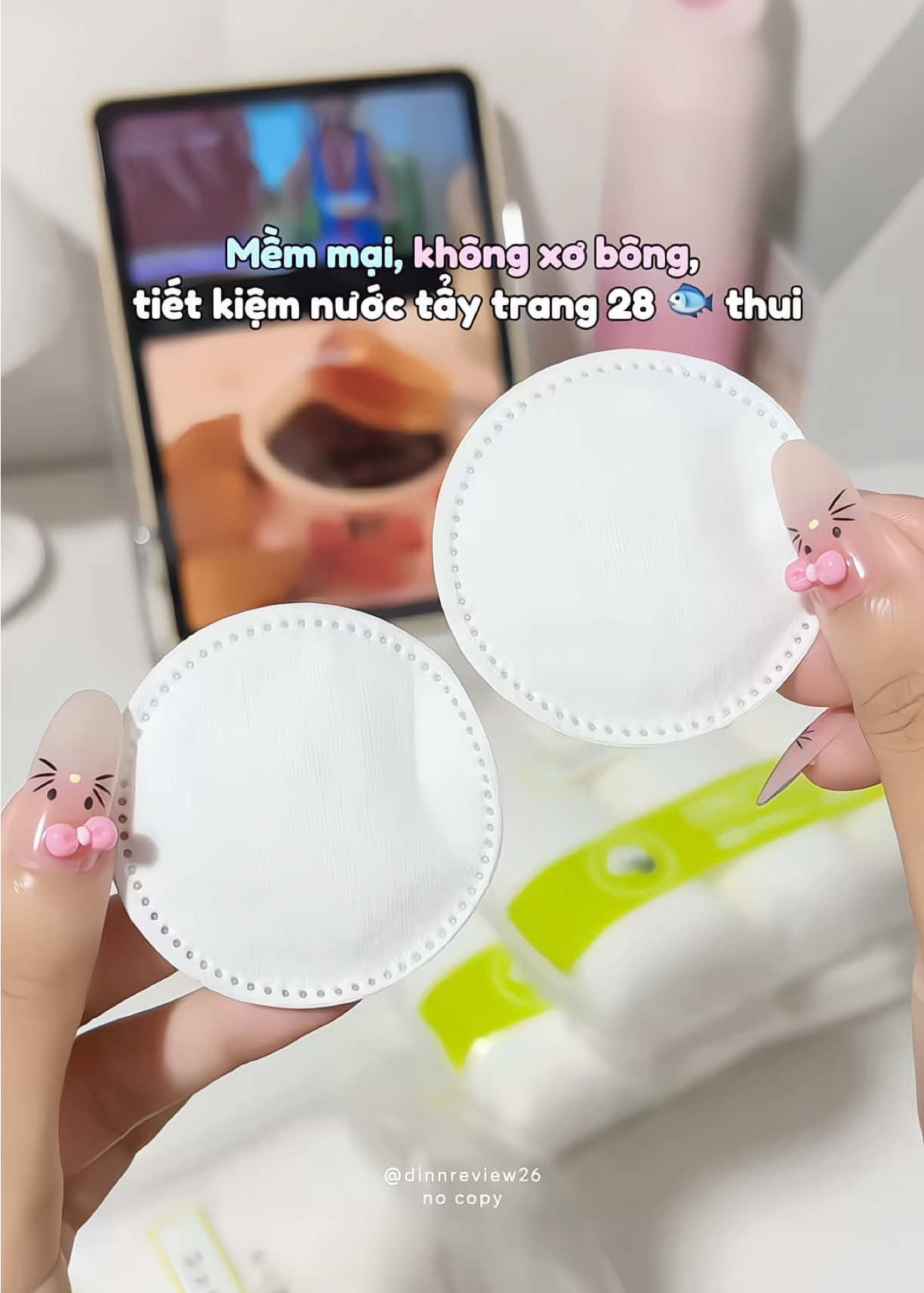 Bông tẩy trang chân ái ngon bổ rẻ 🫧✨ #MNS #bongtaytrang #dinn2603 