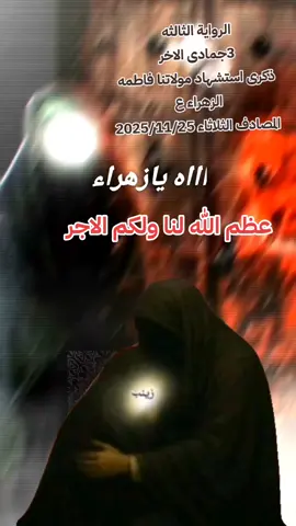 #3جمادي_الاخر_استشهاد_فاطمة💔🥀 #عظم_الله_اجورنا_واجوركم_بهذا_المصاب #يافاطمة_الزهراء #fypシ゚ #tiktok 