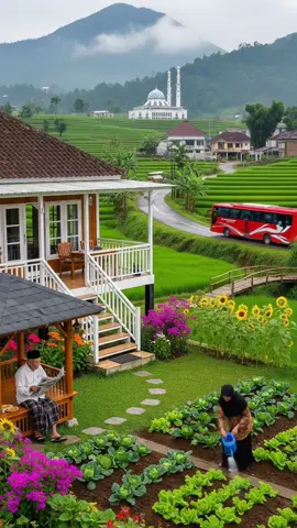 Menikmati masa tua.. bersama pasangan tercinta.. di desa yang indah dan penuh dengan ketenangan🏡🌿🥰 #suasanadesa #menuabersama 
