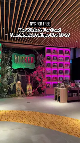 The Wicked: For Good Soundtrack Boutique Nov 21-26 🩷💚  Journey straight into Oz at a @Wicked The Soundtrack pop-up this week @umusicshop ft. themed installations, exclusive merch, giveaways & more! The first 100 guests each day will snag collectible Wicked cards (while supplies last, new each day) and you can also enter a giveaway to win The Grimmerie and Glinda’s wand! The boutique features multiple vinyl & CD variations, T-shirts, hoodies, Funko Pops & more and a tote with your purchase!  Catch @Wicked: For Good  in theaters November 21 and don’t miss this pop-up boutique! 📍 2 Penn Plaza 🗓️ Nov 21 - 26 ⏰ 10AM-6PM #nycforfree #wickedthesoundtrack #wickedforgood #wicked
