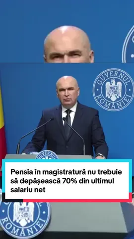 Pensia în magistratură nu trebuie să depășească 70% din ultimul salariu net, spune premierul Ilie Bolojan. #bolojan #pensii #magistrati #news #mediafax 