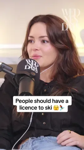 The fear of being wiped out when skiing is real 😭 To listen to the full conversation search ‘Wednesdays podcast’ on YouTube, Spotify or Apple.