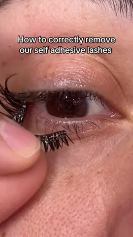 How to remove our stick and shine self adhesive lashes #lashremoval 