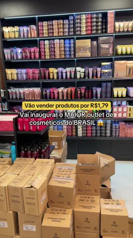 Vai inaugurar o MAIOR outlet de cosméticos do Brasil 😱 #outletdecosmeticos #eudora #oboticario #dicasdecompras #nickindicasp 