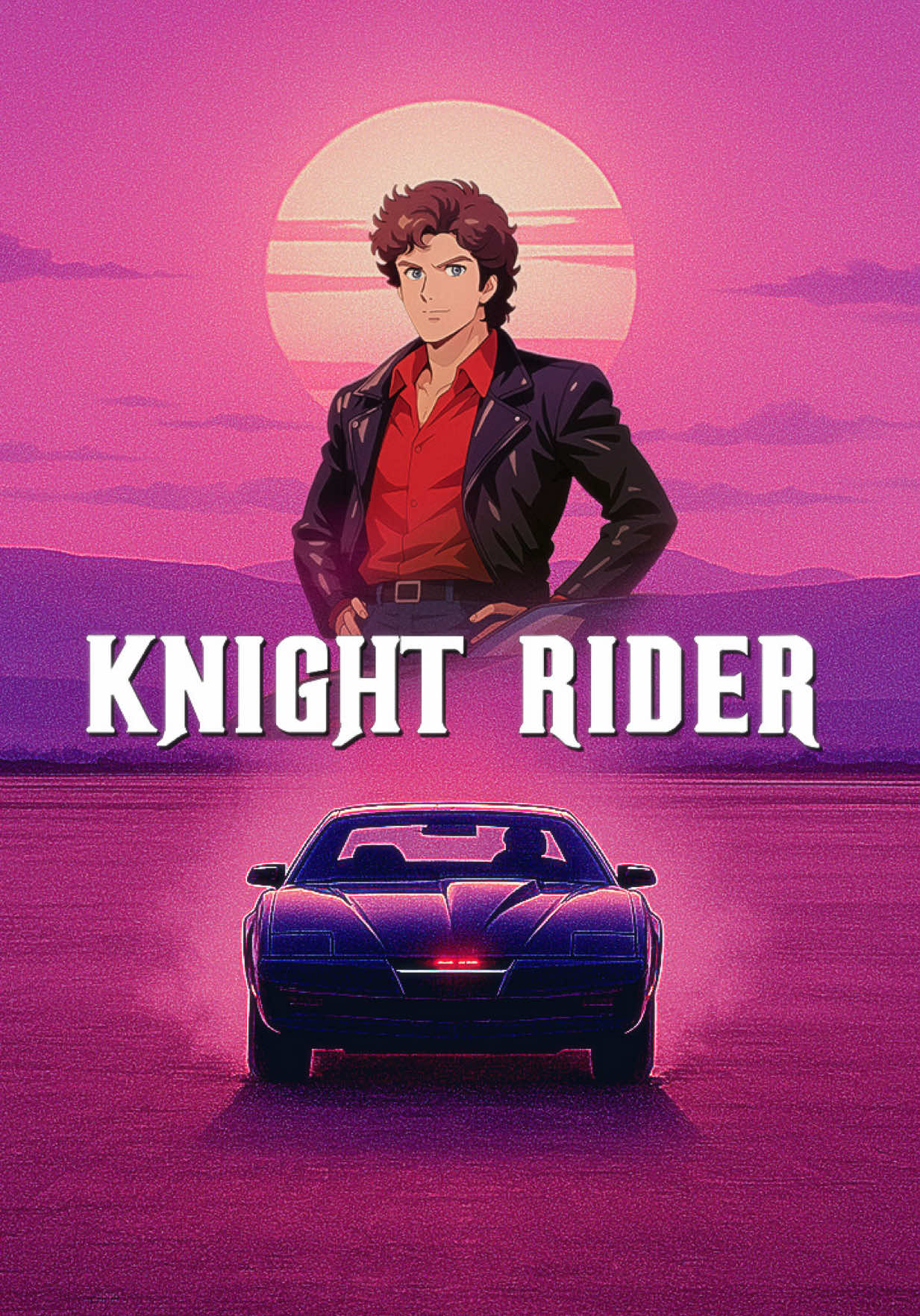 Knight Rider intro in Anime!  Been wanting to make this one for a while, so here ya go 🕶️.  Who else used to love watching this show? 📺 These take quite a bit of time to make as you can imagine, if you’d like to support my work, you can find a few ways to do so in the link in my bio. Thank you 🙏 #knightrider #nightdriver #michaelknight #davidhasselhoff #donthasselthehoff    