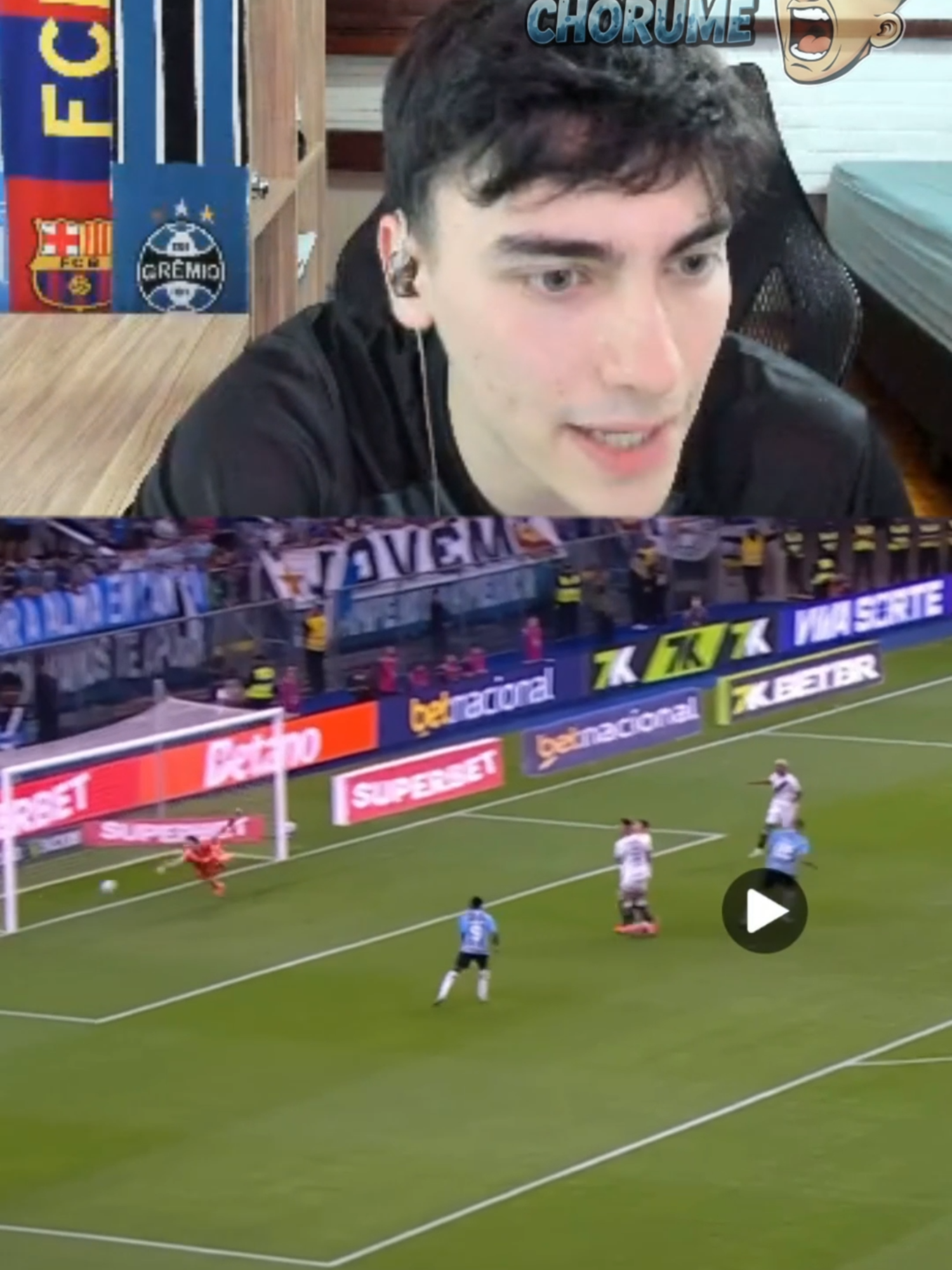 O CHORUME É PÉ QUENTE!!!! CHORUME REAGE A GRÊMIO 2X0 VASCO #gremio #vasco #brasileirao #futebol #futebolbrasileiro