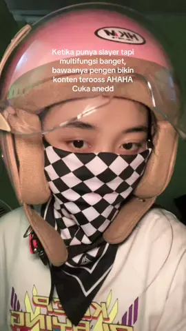 Slayernya kece aneddd, @Flade Studios maacih udah bikin aku kece abisss #slayer #bandana #anakmotor 