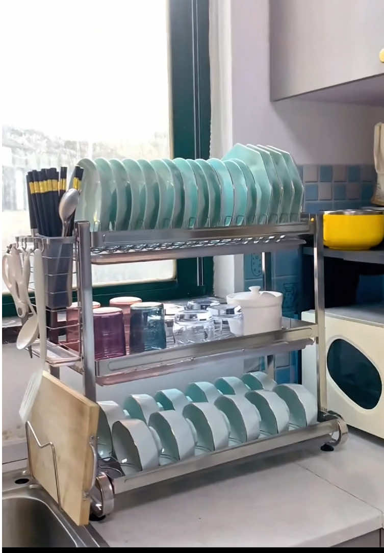 Phần 349 | Kệ úp chén đa năng giúp bát đĩa khô ráo nhanh chóng, trả lại không gian thoáng đãng, ngăn nắp. Bếp sạch là bếp xinh! #keupchendia #giadungtienich 