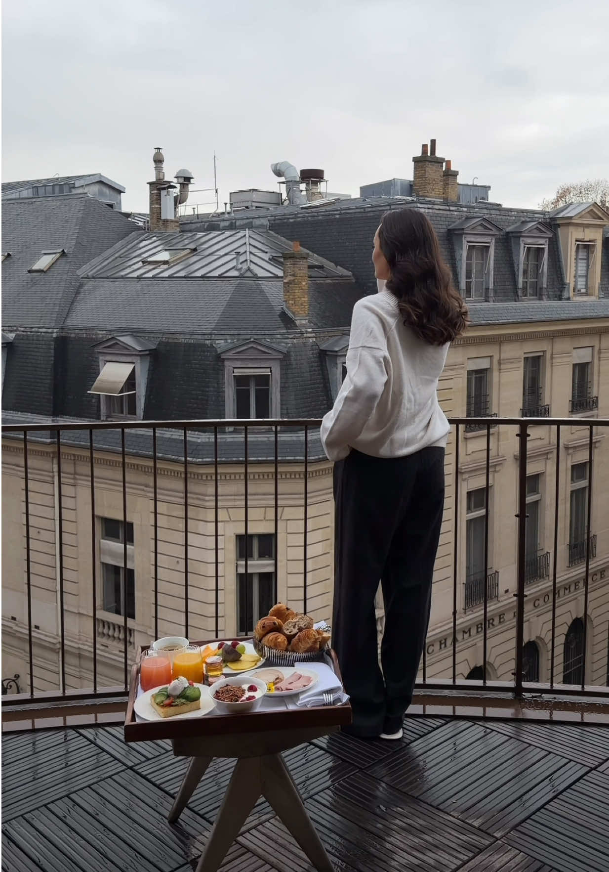 Parisian mornings ♥️🍂☕️@Hôtel Norman Paris #paris #parishotels #hotelnormanparis #breakfastinbed #fyp 