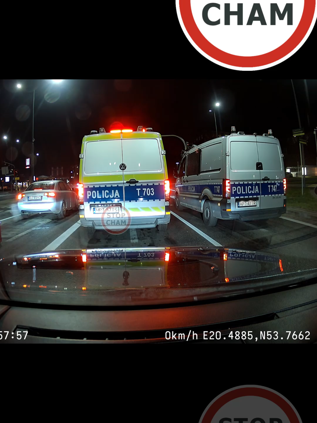 Wyścigi Policjantów w centrum Olsztyna #stopcham #polskiedrogi #kierowcy #prawojazdy #wideorejestrator #dashcam #policja #olsztyn