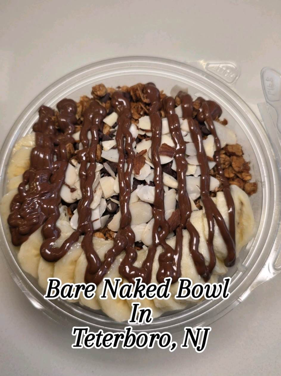 📍Bare Naked Bowl In Teterboro, NJ 6 Teterboro Landing Dr, Teterboro, NJ @Barenakedbowl  I got to to indulge in this shop that serves acai bowls, smoothies, juices and more! This is one of the two locations. I had: - Caramel Macchiato Latte - Strawberry Lemonade Refresher - Chocolate Peanut Butter Smoothie - Iced Pistachio Latte - BYO Bowl with Mango Base, Banana, Cinnamon Oat, Almond, Chocolate Chip and Nutella  - Chocolate Almond Croissant I enjoyed it all but my favorite was the Caramel Macchiato Latte! You will love this shop! #teterboronj #acaibowl #latte #smoothie #juicer refresher 