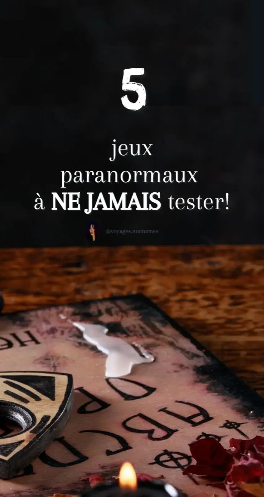 ⚠️ Tu penses que ces jeux paranormaux sont inoffensifs ? Détrompe-toi… Voici le Top 5 des jeux les plus dangereux à NE JAMAIS tester. Charlie Charlie, Daruma-san, Baby Blue, Close Game et Midnight Game… Des rituels flippants qui pourraient te hanter… si tu oses. 💀 Aime, commente et abonne-toi pour plus d’histoires paranormales terrifiantes. #Horreur #JeuxParanormaux #JeuxDangereux #Creepy #LegendesUrbaines 