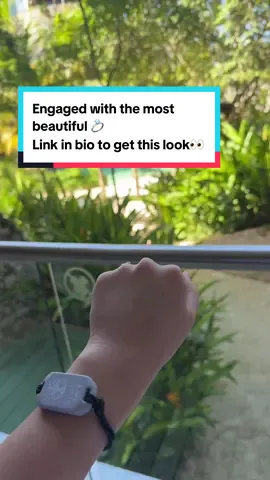 Leaving the resort as a Fiancée 💍🥰 Congrats to our new Diamond Daughter @prisila your new engagement ring looks so good on you! . . Every ring is custom made just for you! Get this ring style with any shape you’d like 💎💎💎 Link in bio to buy #engaged #fiance #diamonddaughters #proposal 