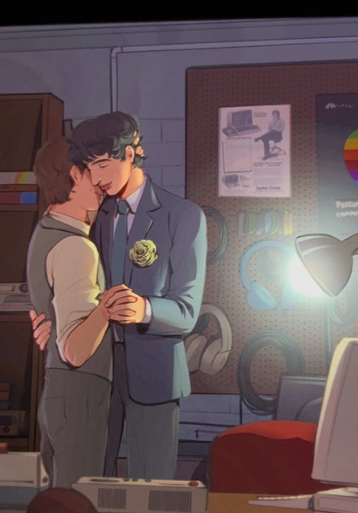 5 days to #strangerthings5!! byler at prom dancing in the privacy of their old AV club room #byler #mikewheeler #willbyers 