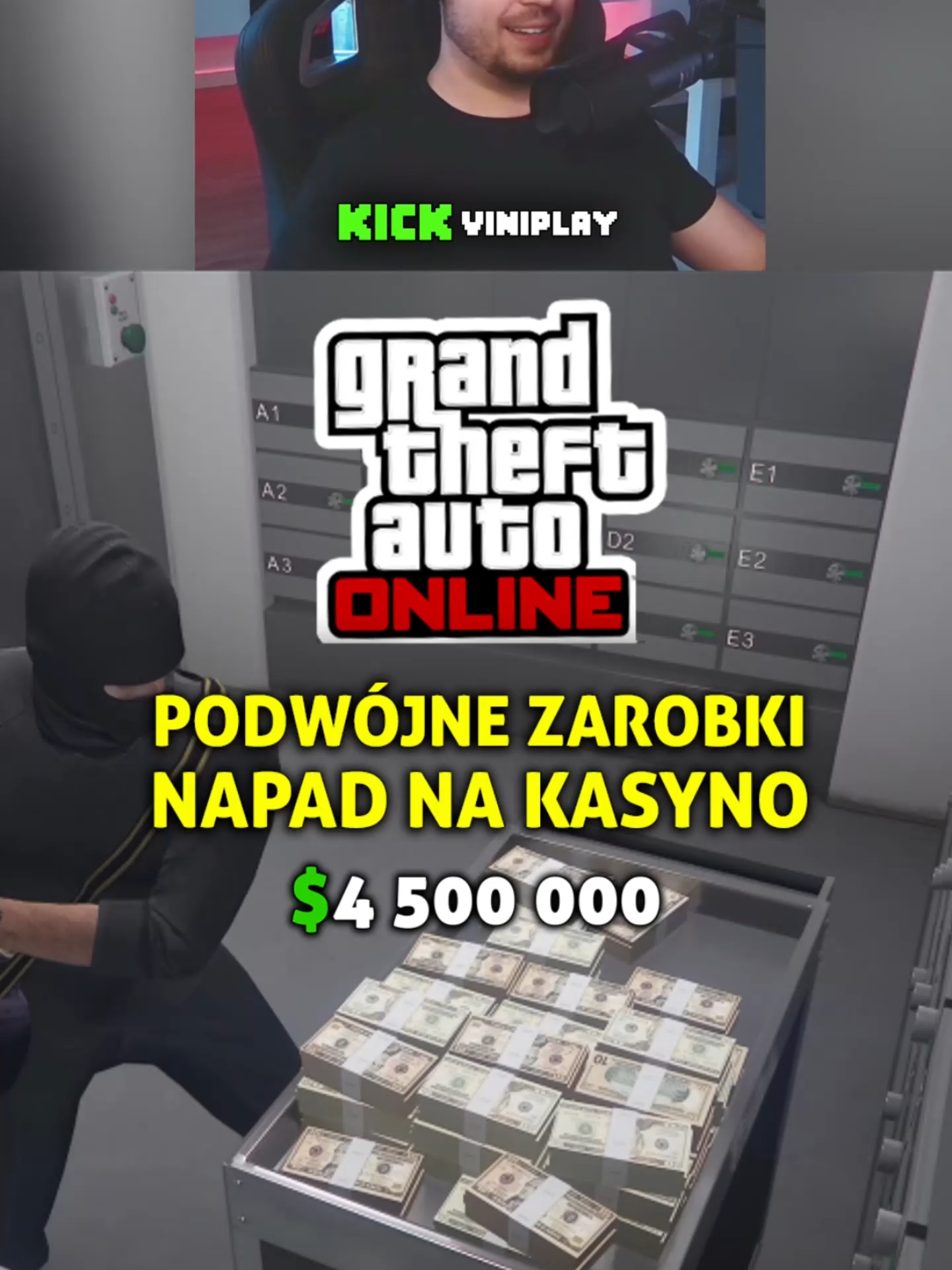 DWA RAZY WIĘKSZE ZAROBKI NA NAPADZIE NA KASYNO W GTA 5! #gta6 #gta5 #dc #fyp #gtaonline