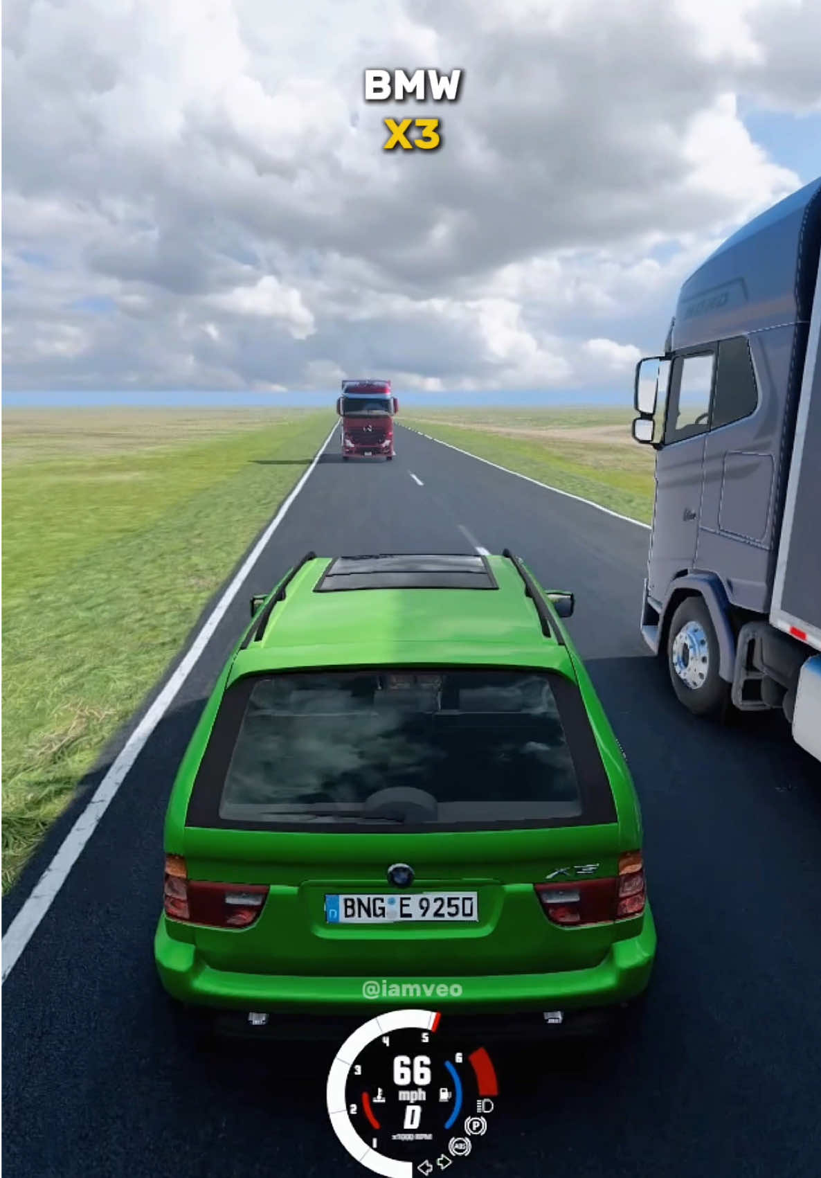 Which Car Overtake The Truck Safely? #beamngdrive #car #bmwx3 #rangerover #lexuslx570  @VEO🏅 