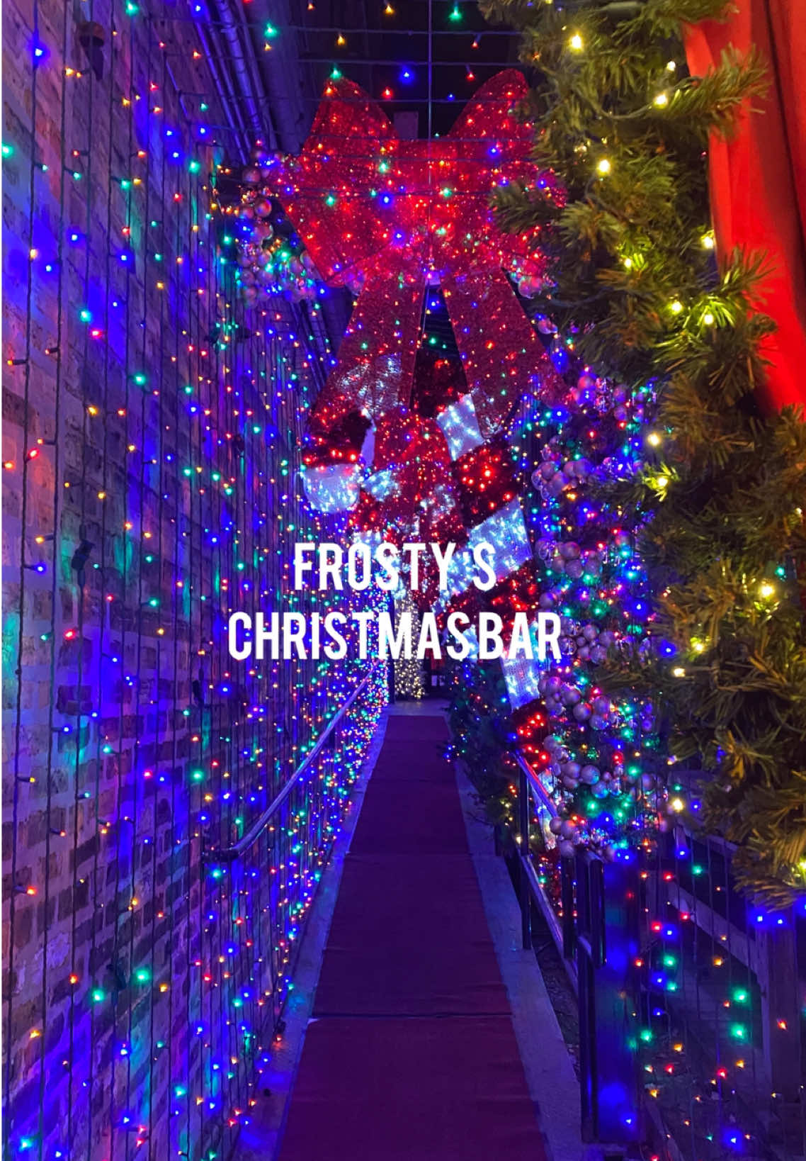 🎅It’s been nine years of @FrostysChristmasBar and I look forward to it every year! The sparkly lights, candy canes and nutcracker entrance gives you a hint of what’s to come when you walk in the door. 🎄 The festivities take place on three levels with four bars and two dance floors plus endless photo worthy backdrops giving you tons of memories for the holiday season.  The cocktail menu is extensive with flavorful and creative mixology. Here’s a small sampling of what is in the video: 🎄Sleighed Moonshine 🎄Bourbon Gingerbread Smash 🎄The Grinch 🎄Holidaze 🎄Blue Christmas 🎄Polar Espresso Martini 🎄Christmas Cookie Shot Get your tickets for this Original Christmas Holiday Pop Up Bar at www.welovefrostys.com.  Open now through December 30.  #Frostys #christmasatfrostys #frostyschristmas #chicago #chicagochristmas       @Frosty's Christmas Bar 
