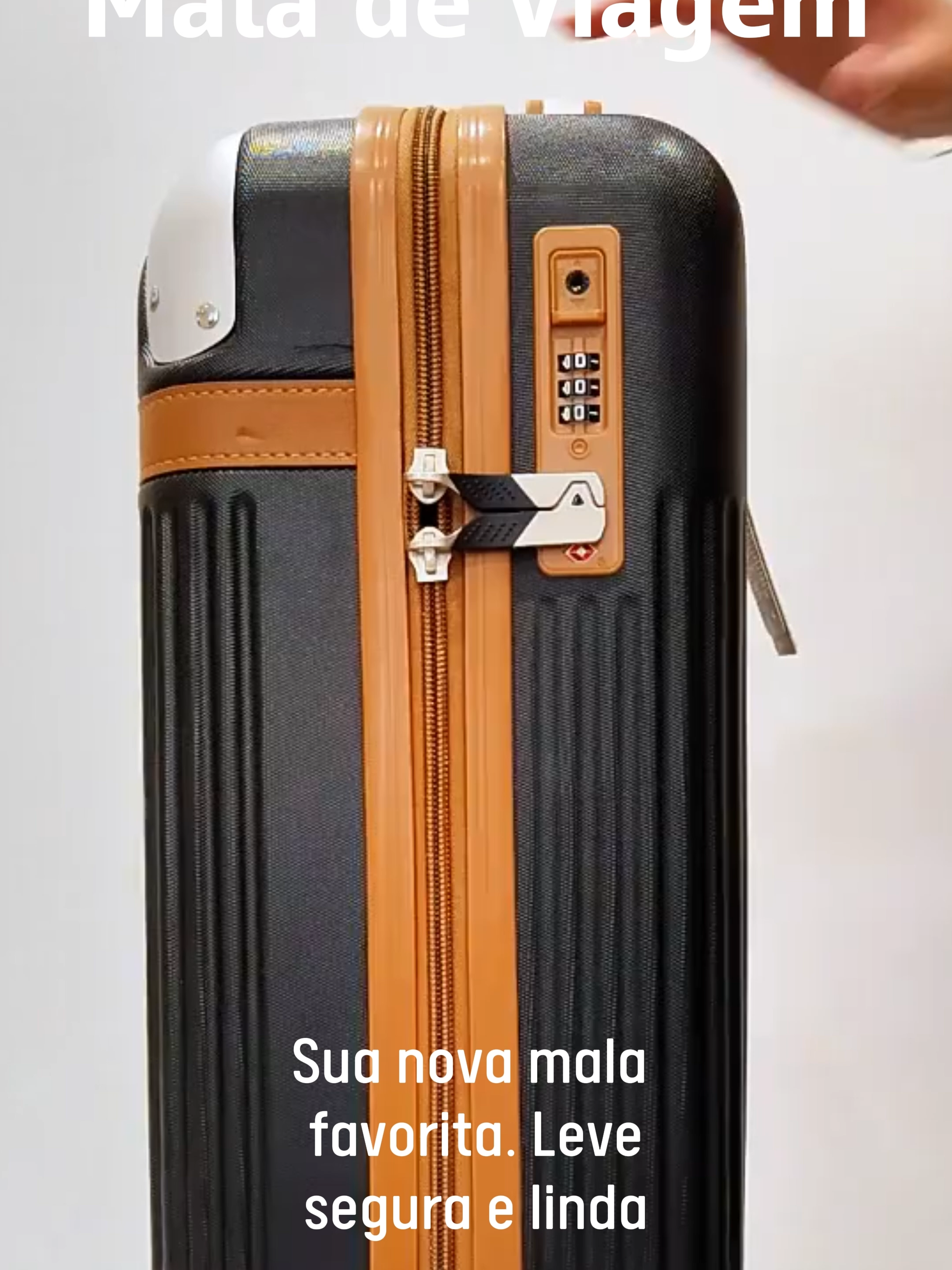 🧳 Mala PRIMICIA — leve, segura e linda. ✅ Cadeado numérico embutido ✅ Espaço interno inteligente ✅ Rodas 360° silenciosas ✅ Detalhes em couro sintético + logo dourado ✨ Organização real — sem exageros, só funcionalidade. 👇 Link nos comentários! #maladeviagem #viajarcomestilo #afiliadabrasil #afiliadashopee #foryou #fyp #shopee #achadinhosshopee #larglam #comprinhas #dicasimportantes