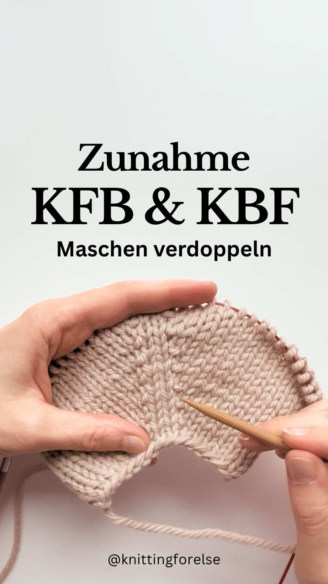 Maschen verdoppeln klingt kompliziert – ist es aber nicht. KFB und KBF gehören zu den einfachsten Zunahmetechniken überhaupt. Perfekt, wenn du eine stabile, unkomplizierte Zunahme brauchst: am Rand, als kleines Detail oder einfach, weil’s schnell gehen soll. Super für Einsteiger*innen – und unglaublich zuverlässig. Speichere dir das Reel, wenn du die Technik später noch mal brauchst! 🧶✨ #stricktutorial #maschenzunehmen #maschenverdoppeln #kfb #kbf     