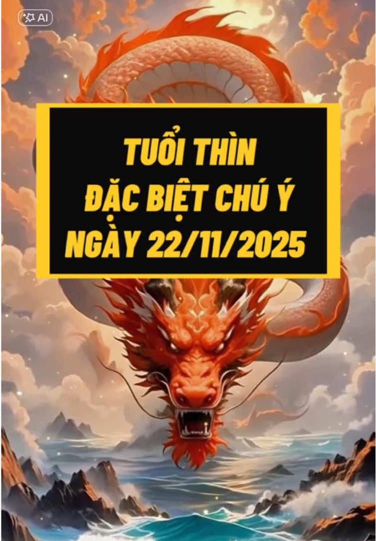 Tuổi Thìn chú ý điều gì trong ngày 22/11/2025 để đón vận may #tuoithin #1976 #1988 #2000 #phongthuy 