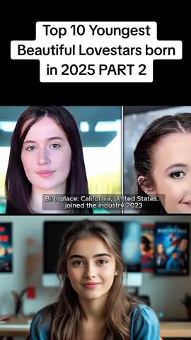 Top 10 Youngest Beautiful Lovestars born in 2025 PART 2 #foruyou #lovestar #fyp #top #tranding 