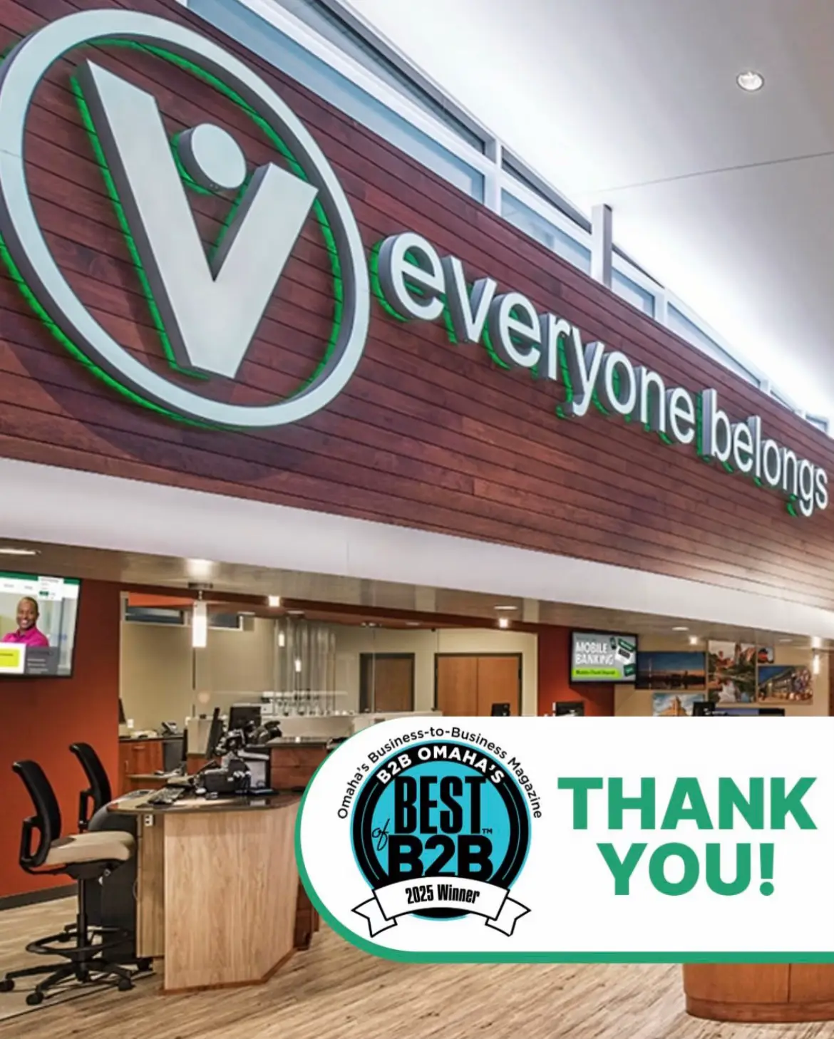 Readers of Omaha's B2B Magazine have voted Veridian to be among the city's best credit unions for the third consecutive year in the 2025 Best of B2B readers' survey. The magazine hosts the annual survey to showcase the best companies in Omaha for business owners to work with, as chosen by the business community. Again this year, Veridian is ranked among the top two credit unions for businesses. #motivation #fyp #fyyyyyyyyyyyyyyyy 