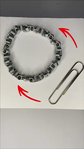 Cool paper clip bracelet 🔥😱