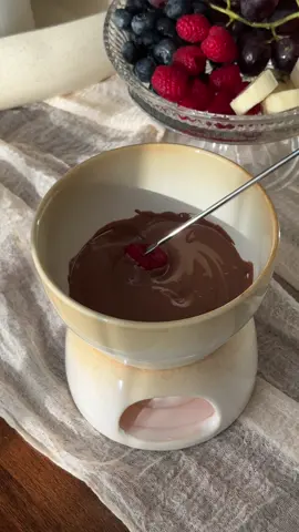 Chocolate Fondue Set 🕯️🍫 #chocolatefondue #fondue #action #homecooking #dessert 