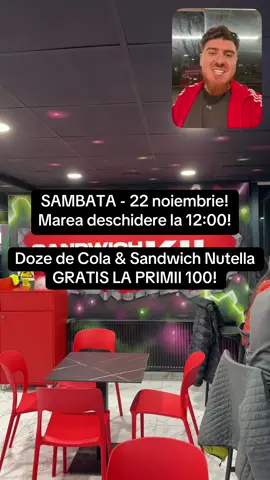Ne vedem Sambata, 22 Noiembrie la marea deschidere de la Ploiesti! Va astept de la ora 12:00! @SANDWICH LA JUMA' DE KIL 