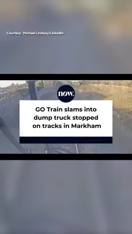 A GO train hit a dump truck that was stopped on the tracks near Unionville yesterday morning. Metrolinx says crews responded quickly and no injuries were reported. #GOTransit #Crash