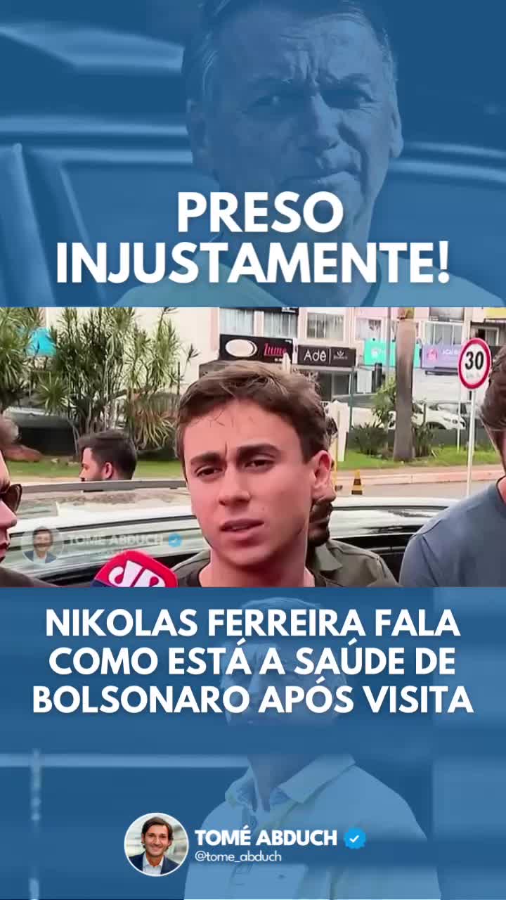 @nikolasferreiradm visitou o presidente Jair Bolsonaro em Brasília e falou um pouco como está a saúde dele. Oremos pela saúde dele.🙏🏻🇧🇷