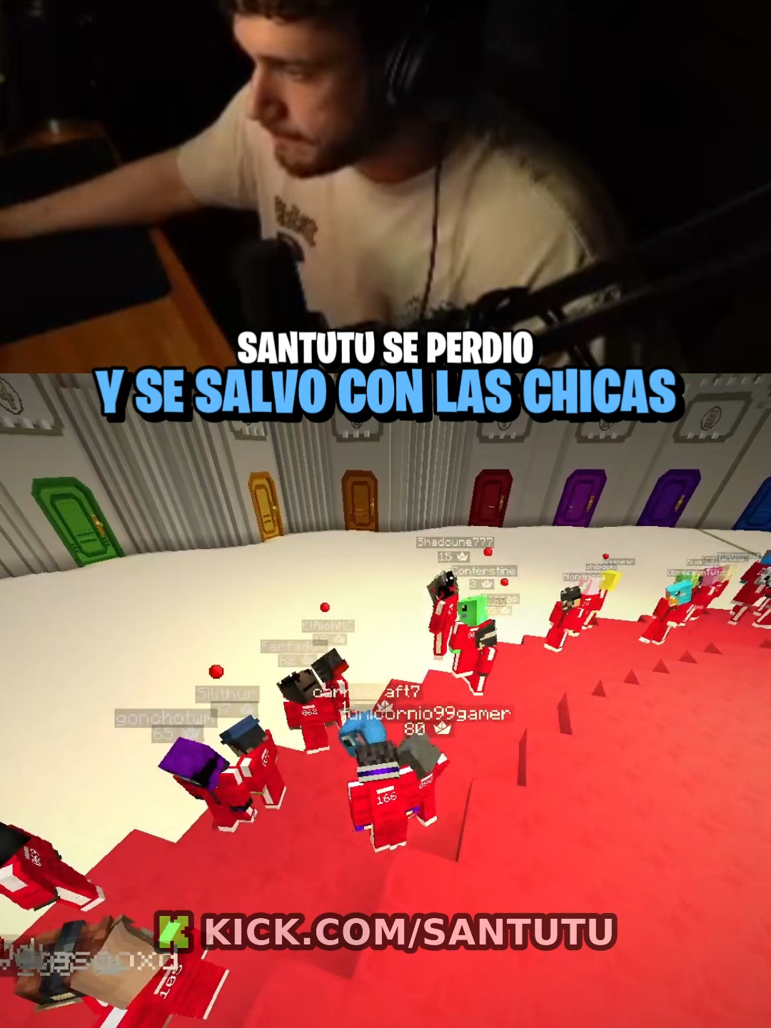 Santutu se perdio pero se salvo #kick #santutu #squidcraft4